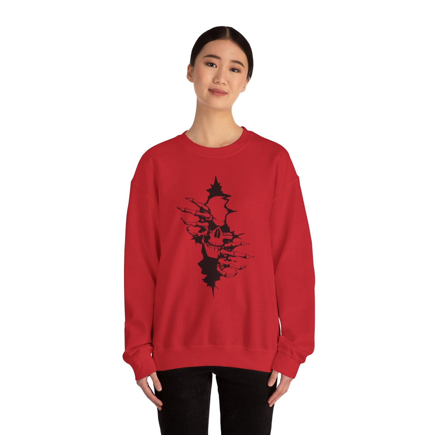 Skull Rip Crewneck Sweatshirt