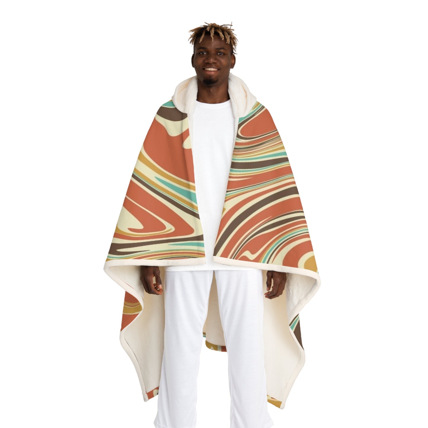 Hooded Sherpa Fleece Blanket