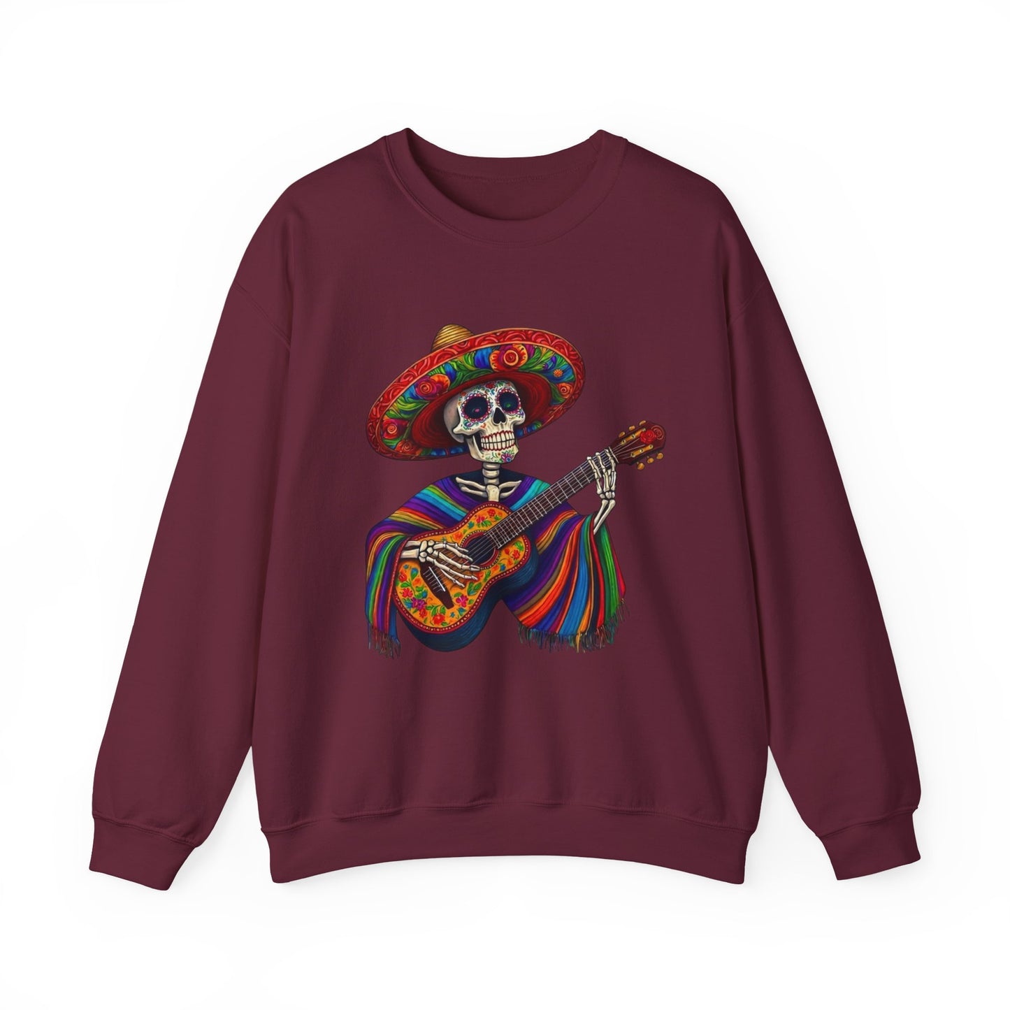 Day of the Dead Skeleton Guitar Sweatshirt