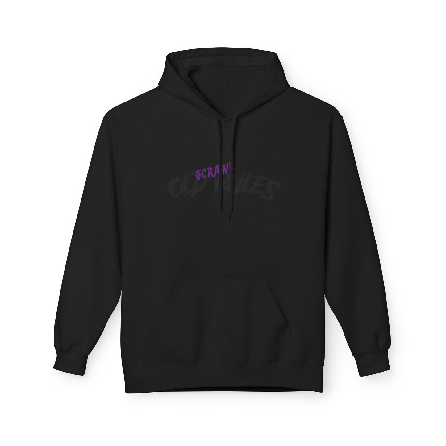 Bad Rules Teddy Hoodie — Edgy Grunge Purple Bear Graphic Hoodie
