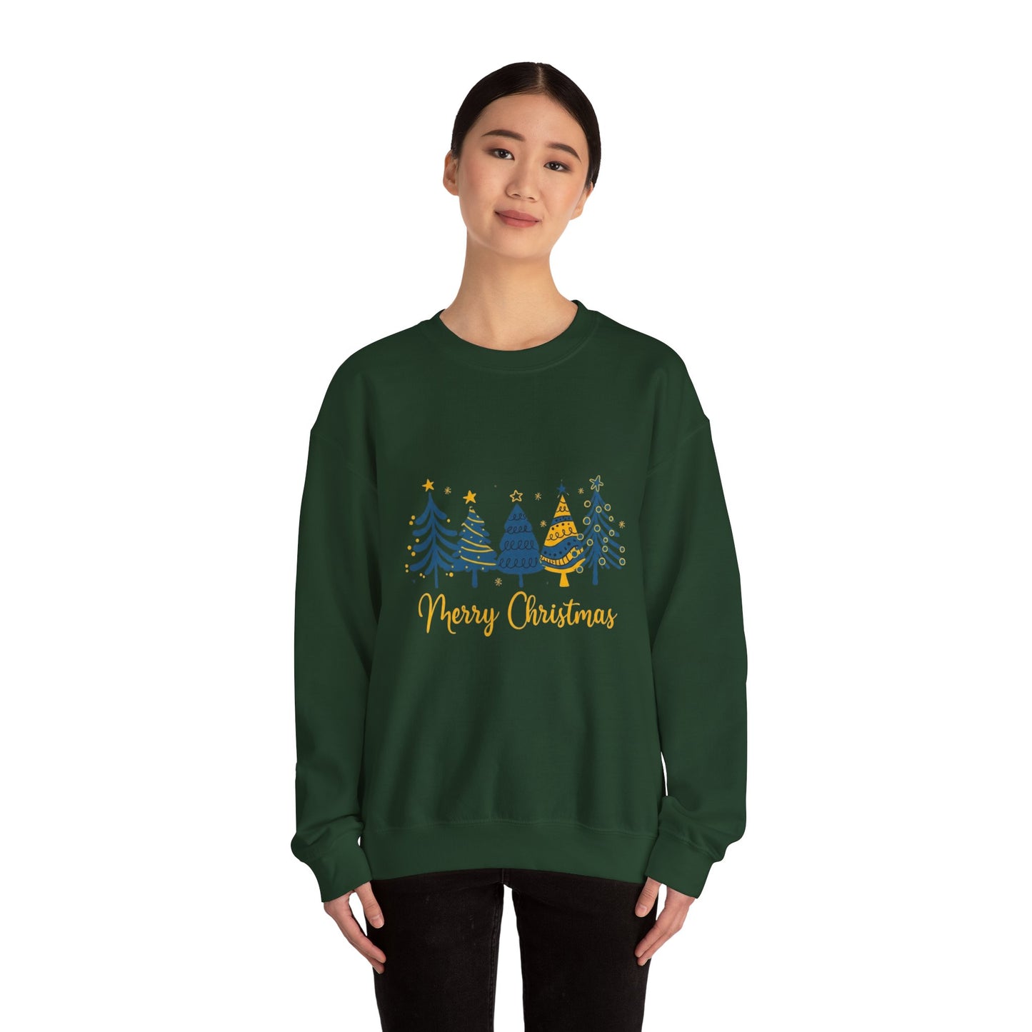 Christmas Tree Crewneck Sweatshirt — Merry Christmas Holiday Pullover