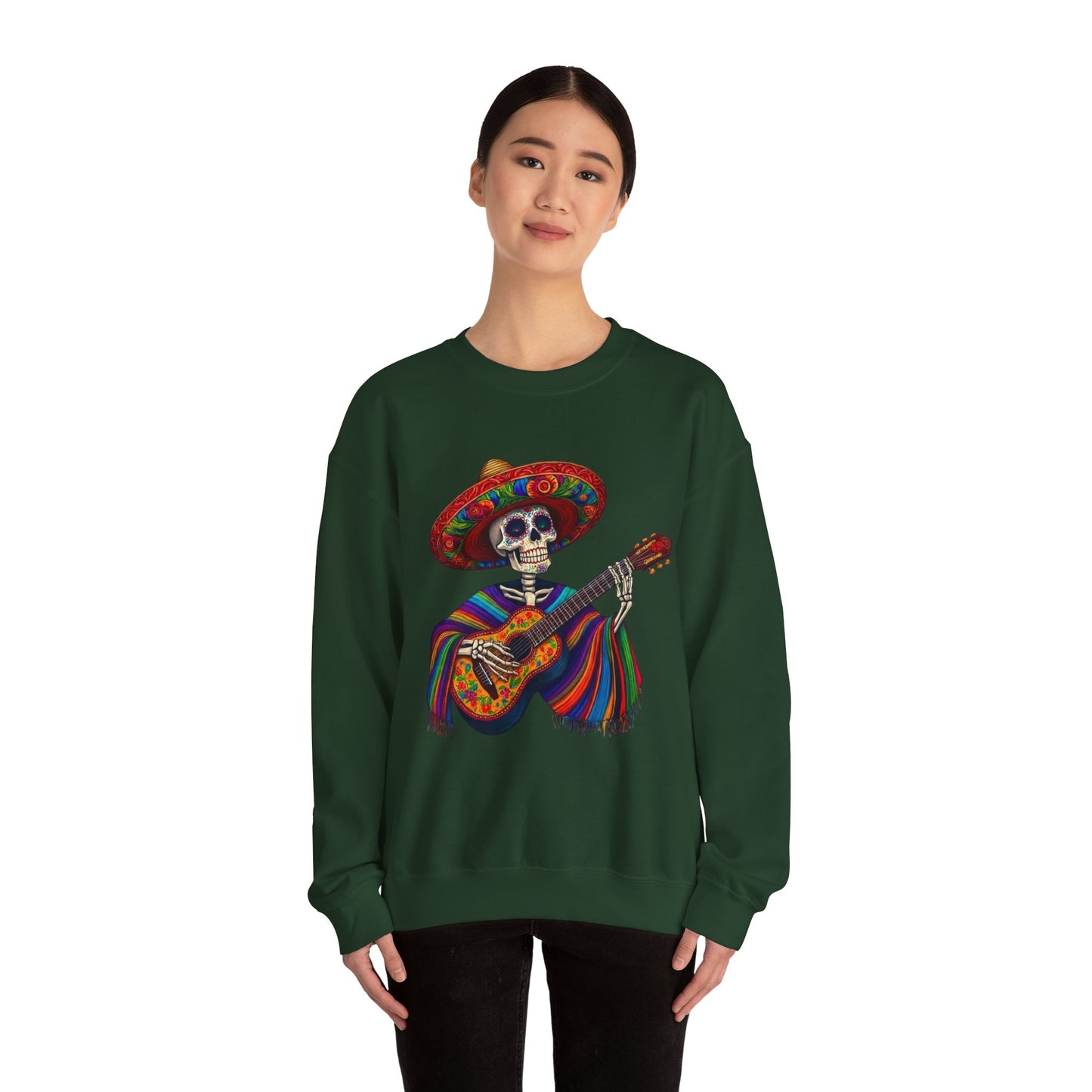 Day of the Dead Skeleton Guitar Sweatshirt