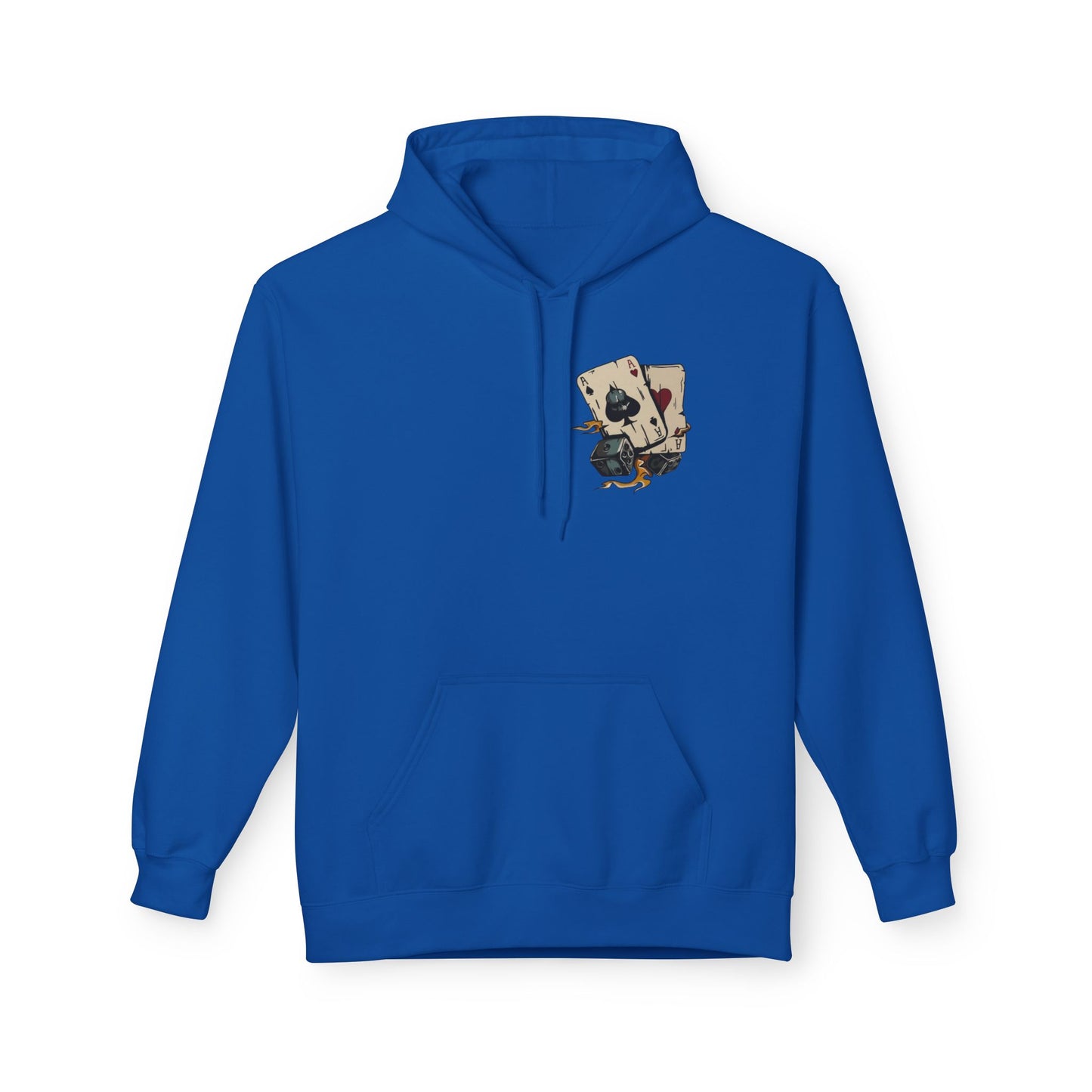 Ace of Spades Hoodie — Retro Tattoo Card & Dice Graphic Hoodie