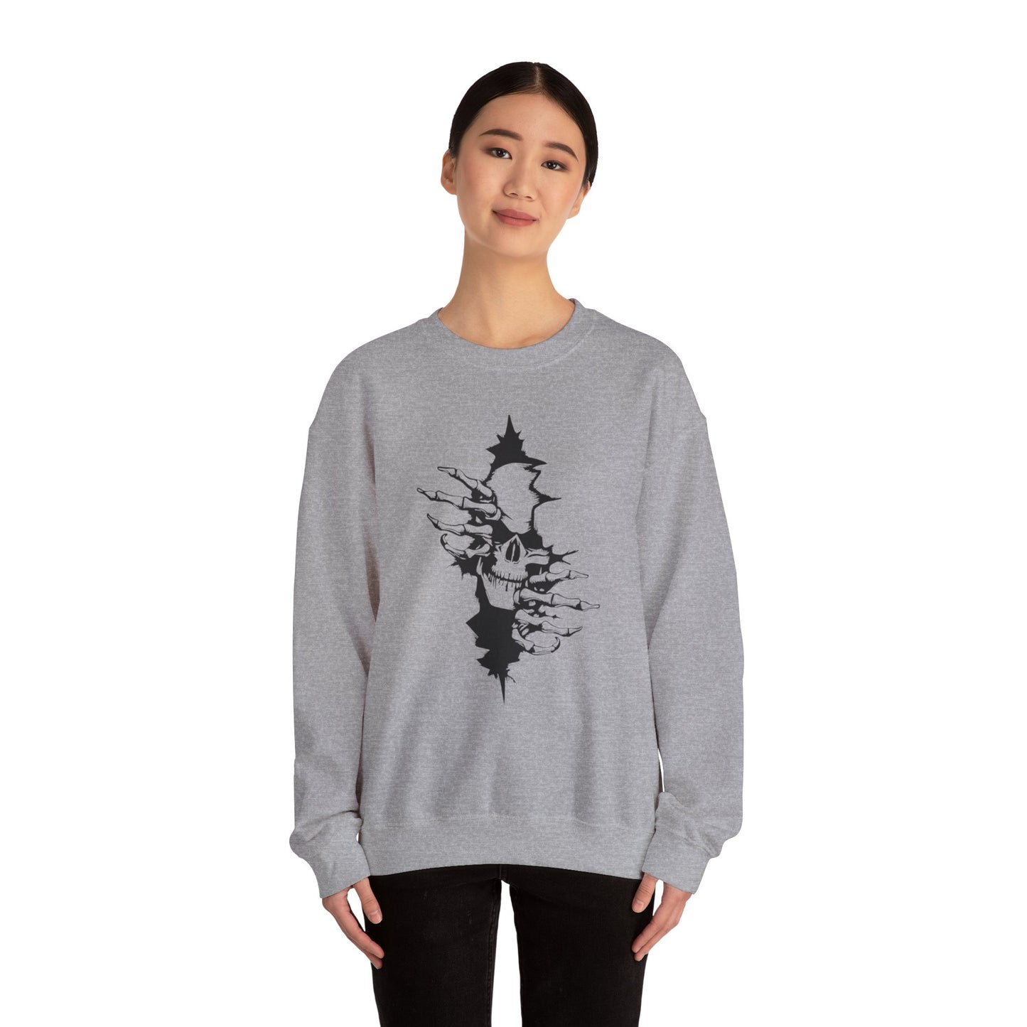 Skull Rip Crewneck Sweatshirt