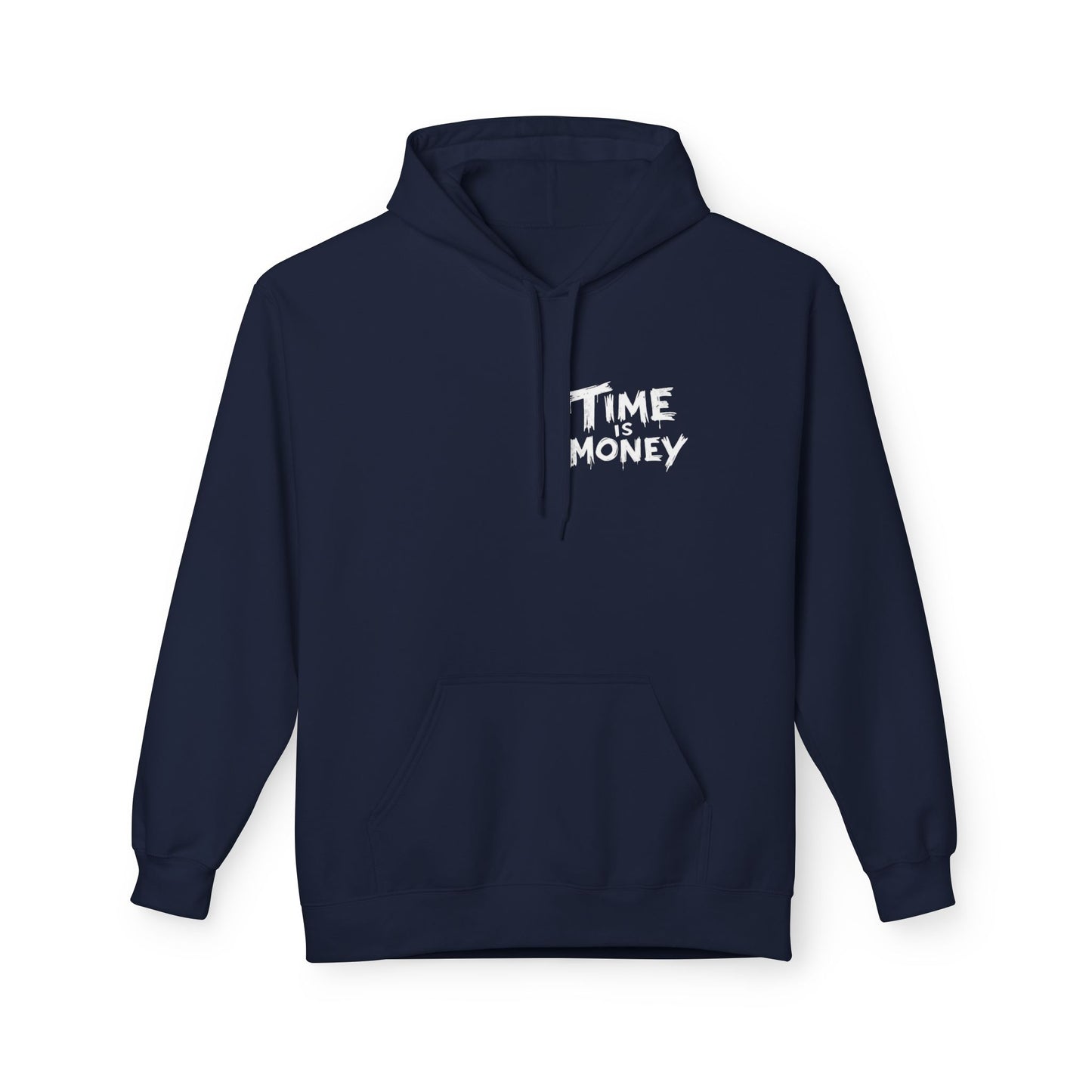 Time Is Money Hoodie — Retro Clock & Cash Graphic Pullover