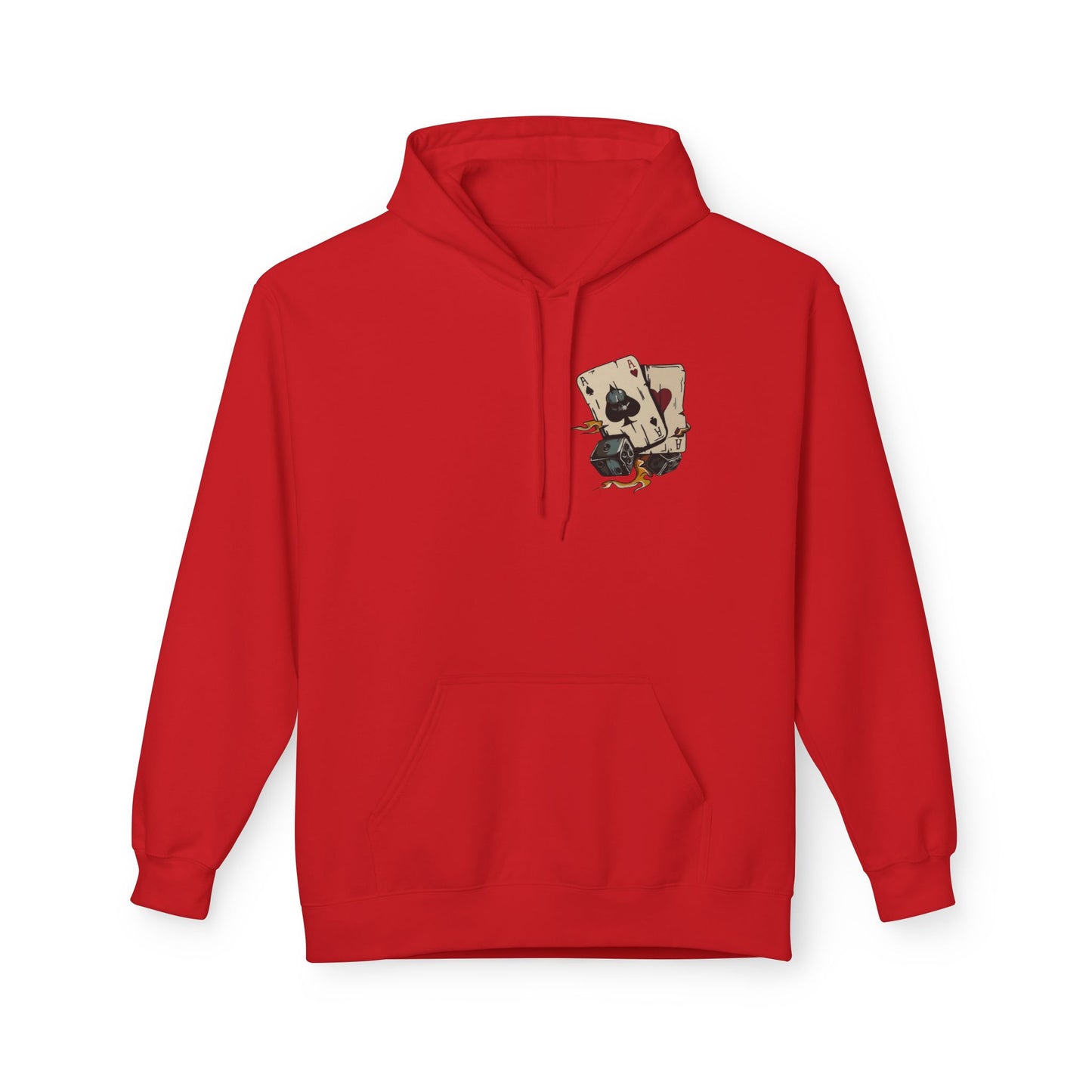 Ace of Spades Hoodie — Retro Tattoo Card & Dice Graphic Hoodie