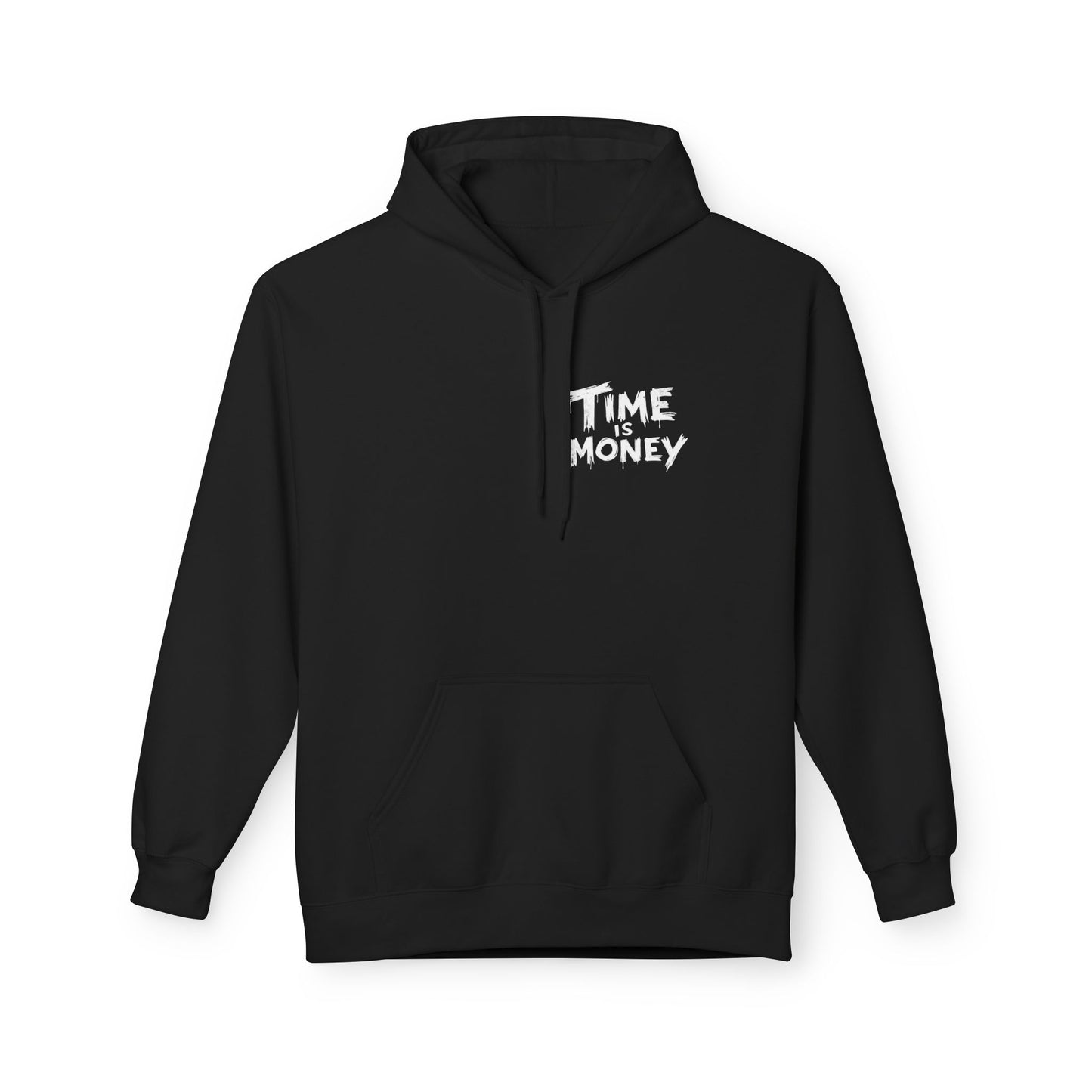 Time Is Money Hoodie — Retro Clock & Cash Graphic Pullover