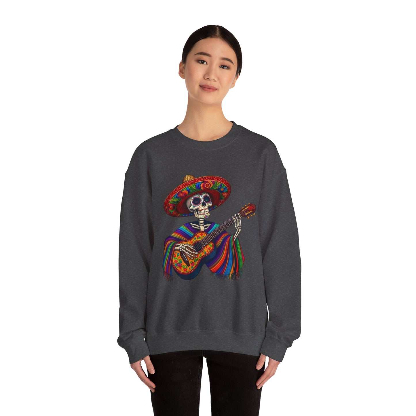 Day of the Dead Skeleton Guitar Sweatshirt