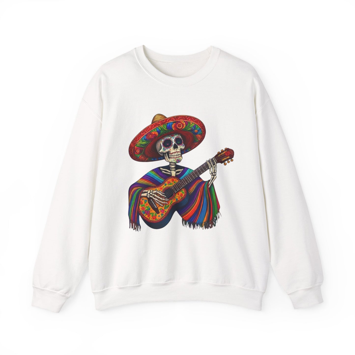 Day of the Dead Skeleton Guitar Sweatshirt