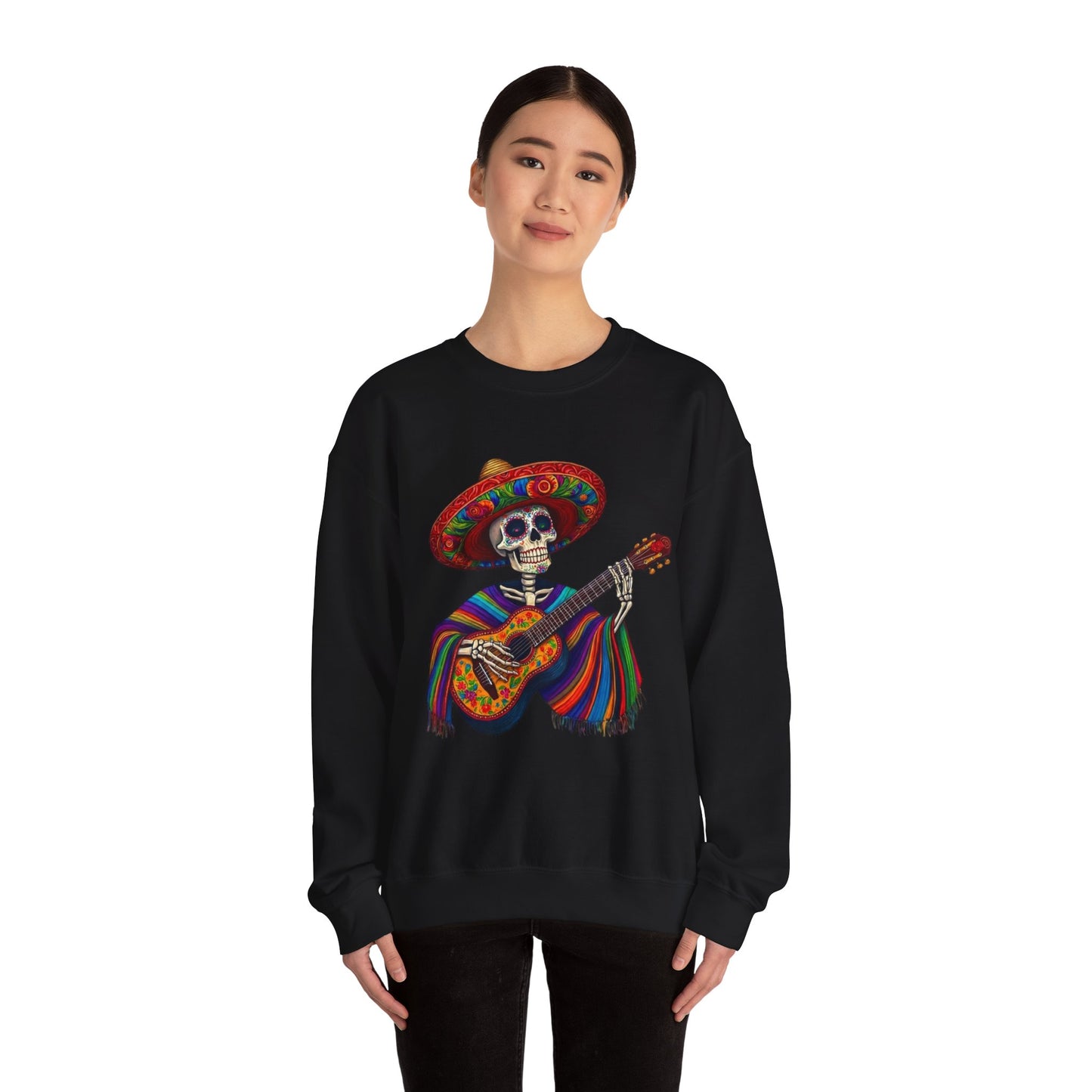 Day of the Dead Skeleton Guitar Sweatshirt