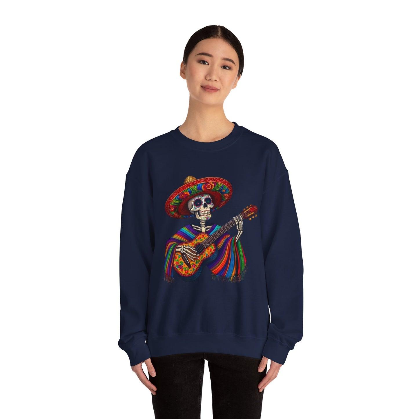 Day of the Dead Skeleton Guitar Sweatshirt