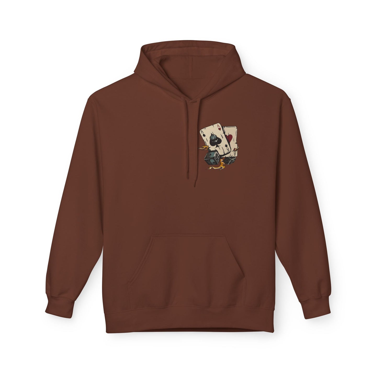 Ace of Spades Hoodie — Retro Tattoo Card & Dice Graphic Hoodie