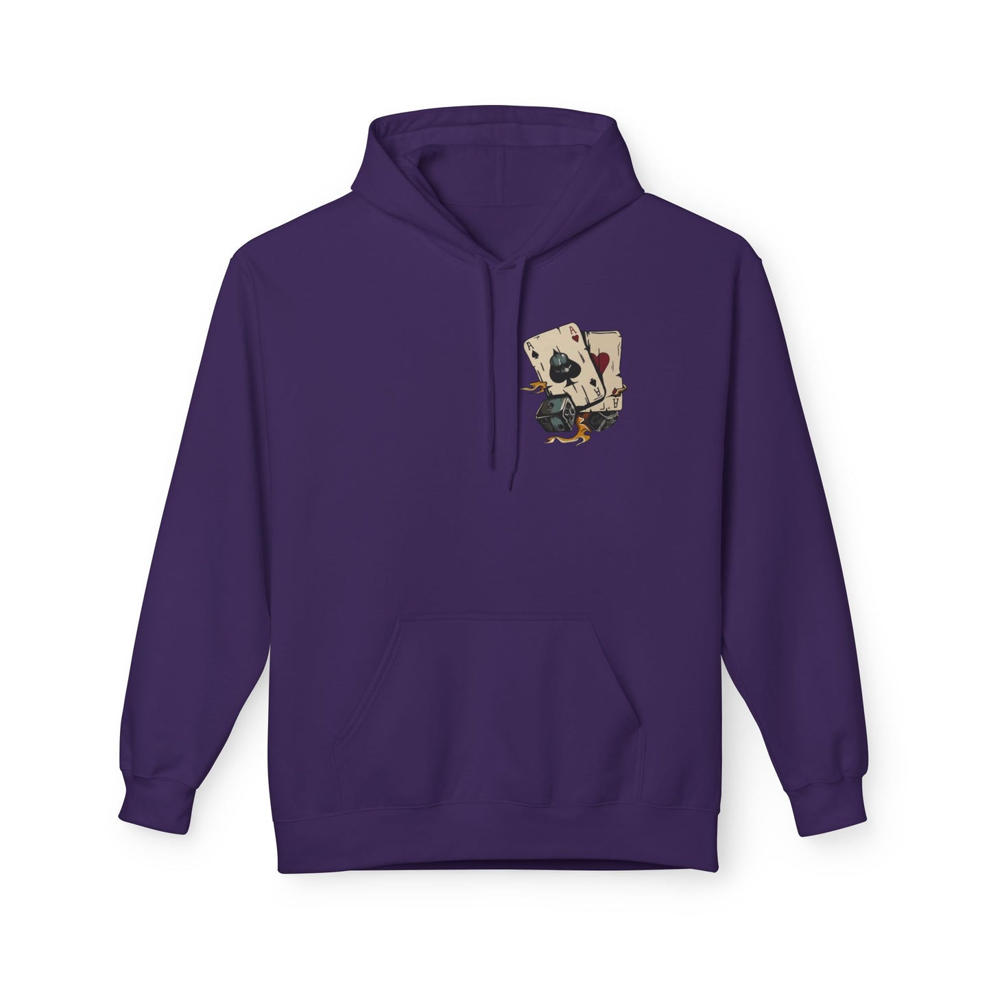 Ace of Spades Hoodie — Retro Tattoo Card & Dice Graphic Hoodie