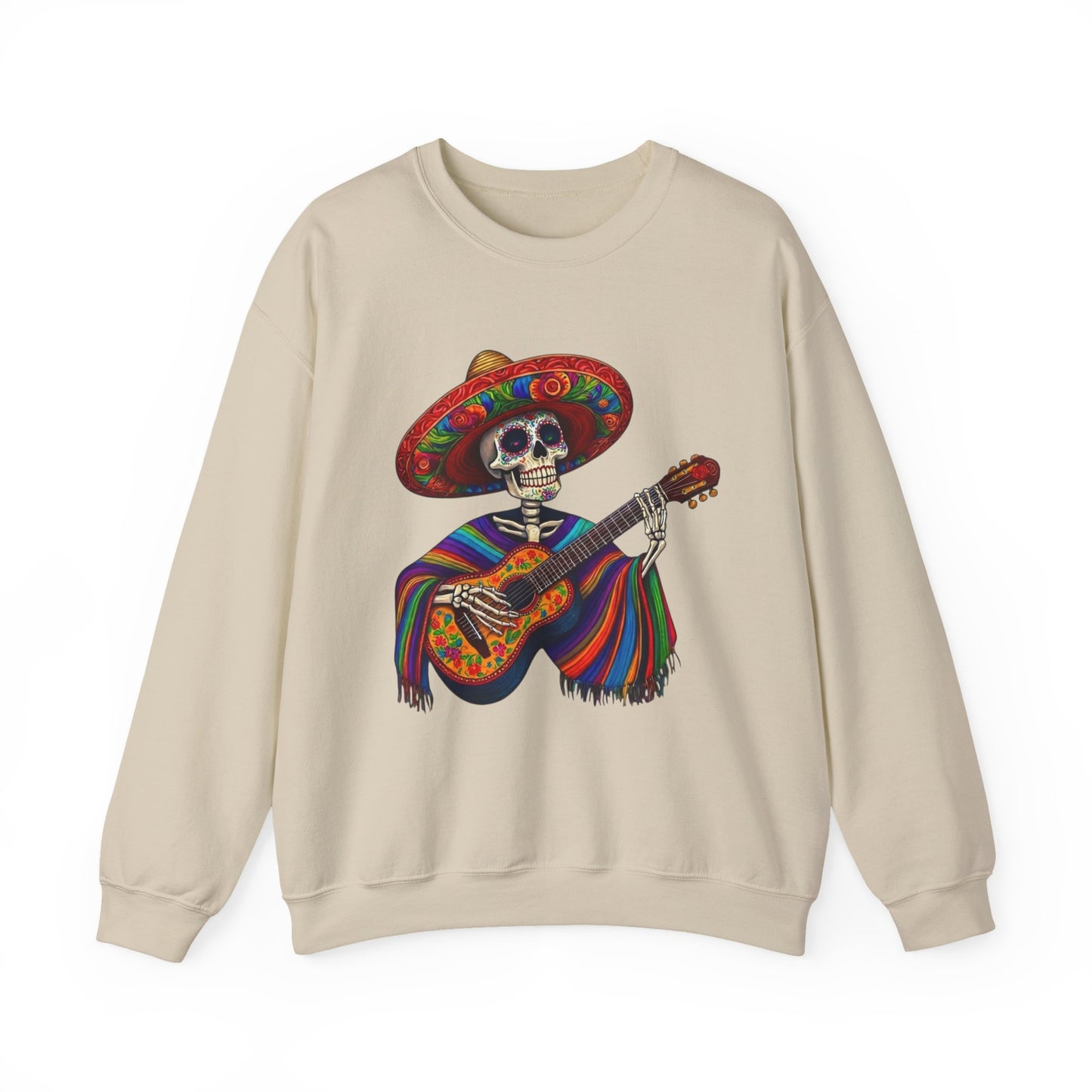 Day of the Dead Skeleton Guitar Sweatshirt