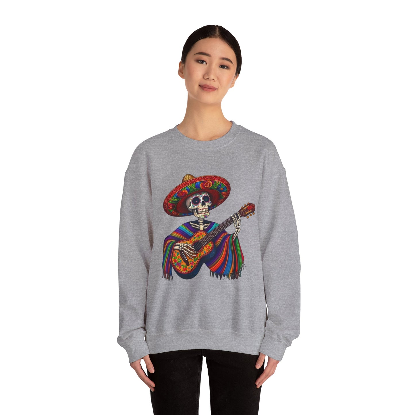 Day of the Dead Skeleton Guitar Sweatshirt