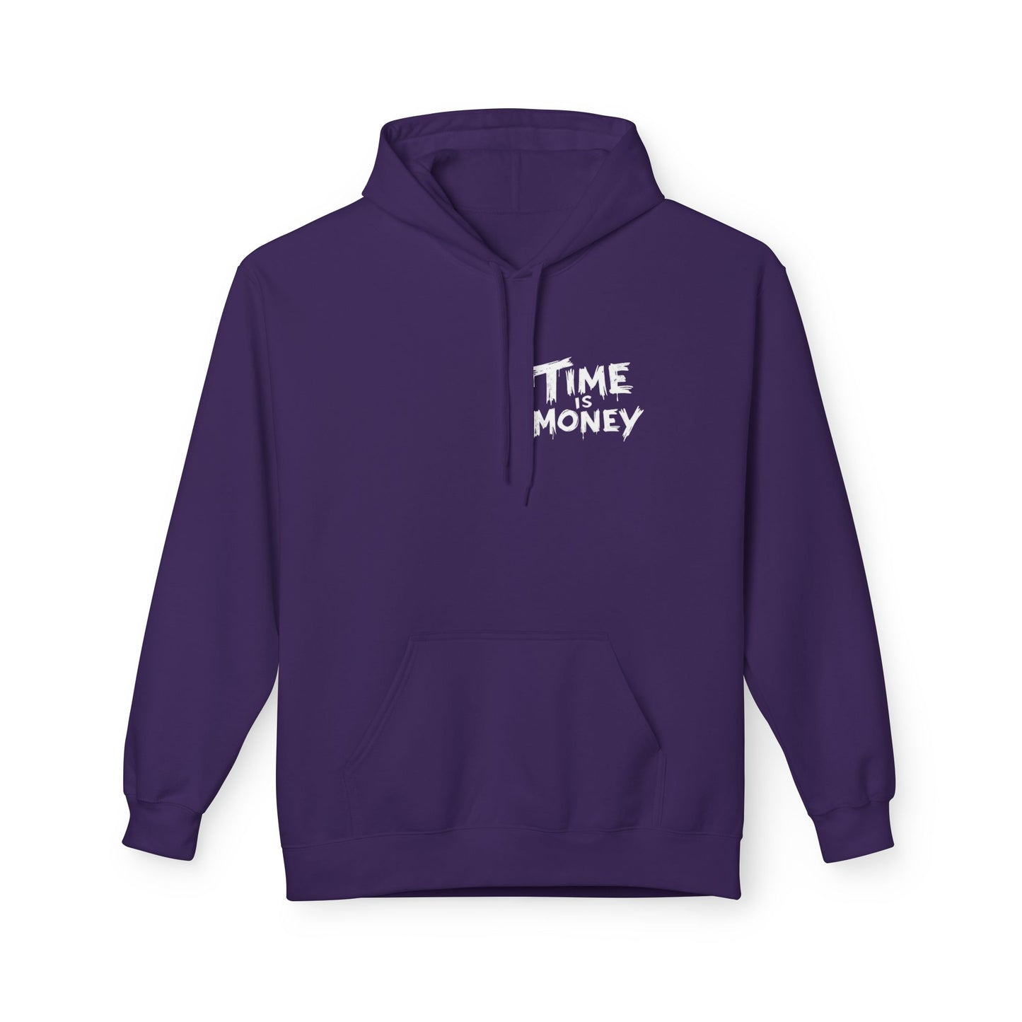 Time Is Money Hoodie — Retro Clock & Cash Graphic Pullover