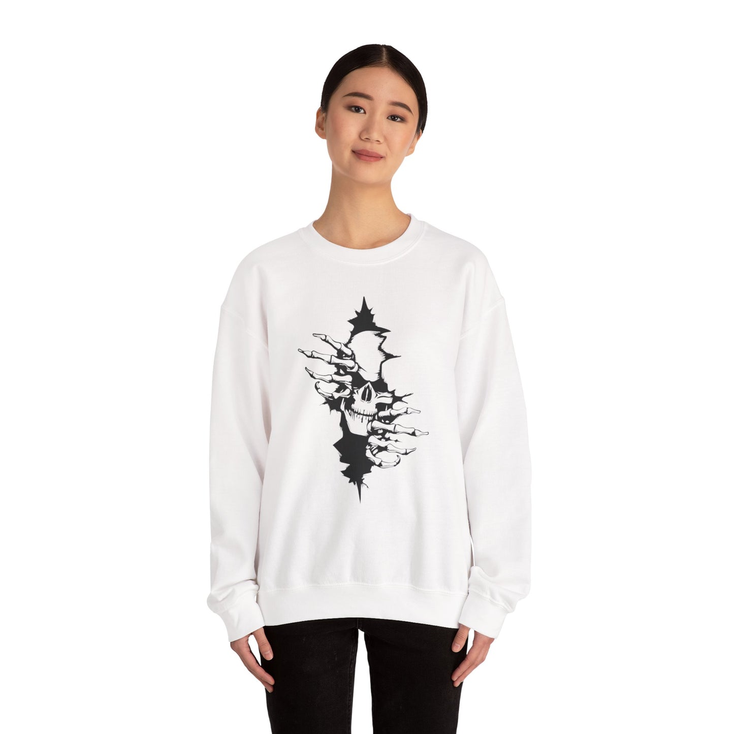 Skull Rip Crewneck Sweatshirt