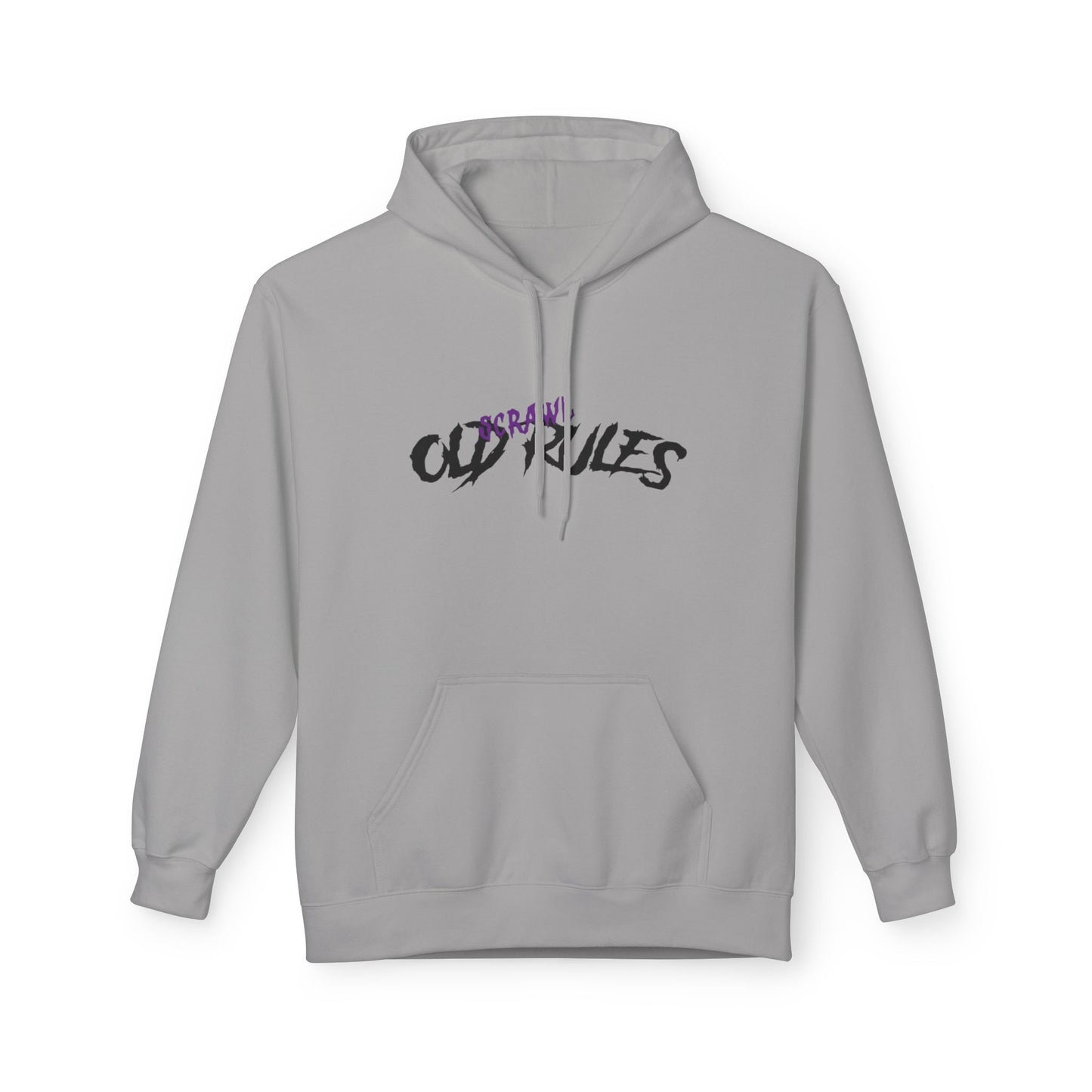 Bad Rules Teddy Hoodie — Edgy Grunge Purple Bear Graphic Hoodie