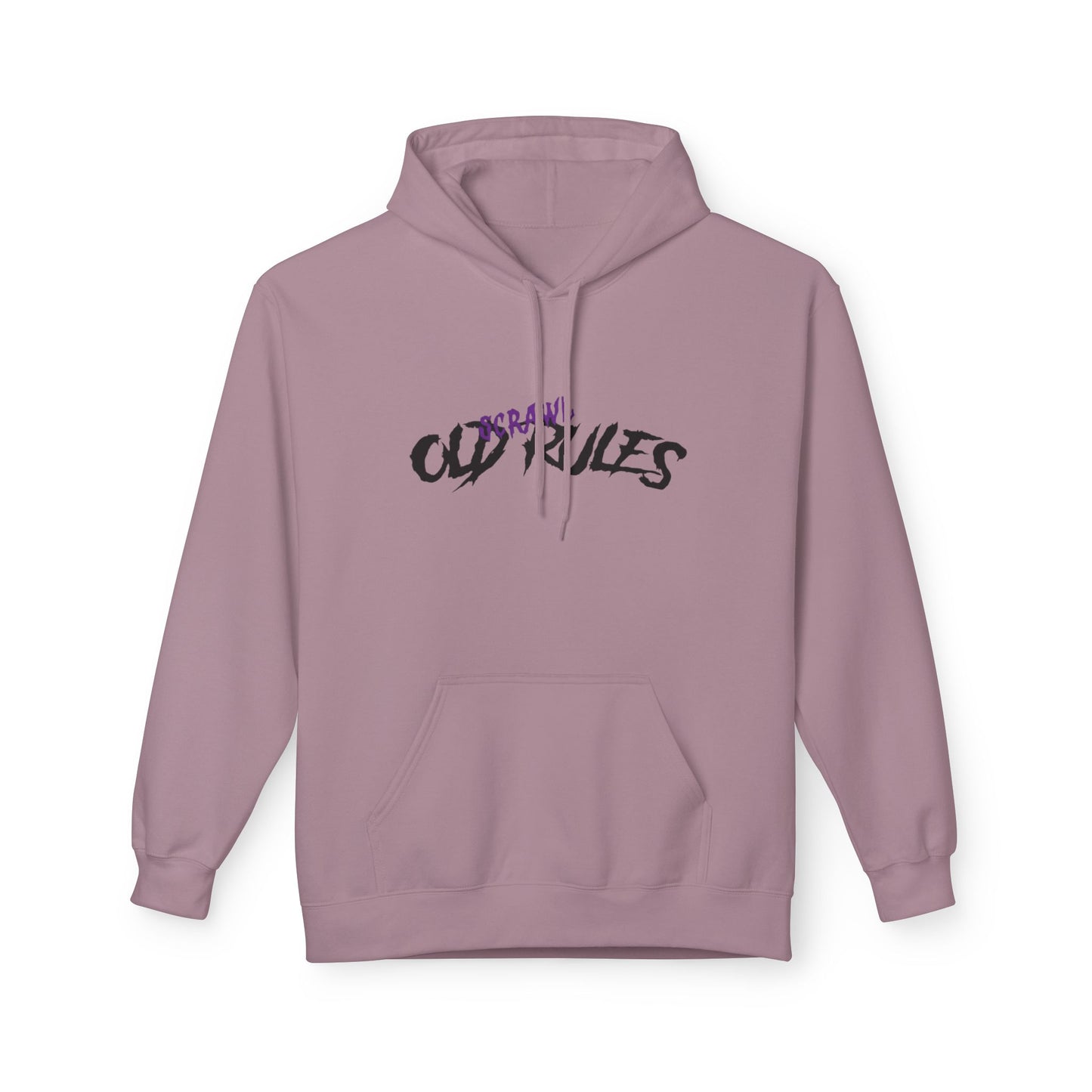 Bad Rules Teddy Hoodie — Edgy Grunge Purple Bear Graphic Hoodie