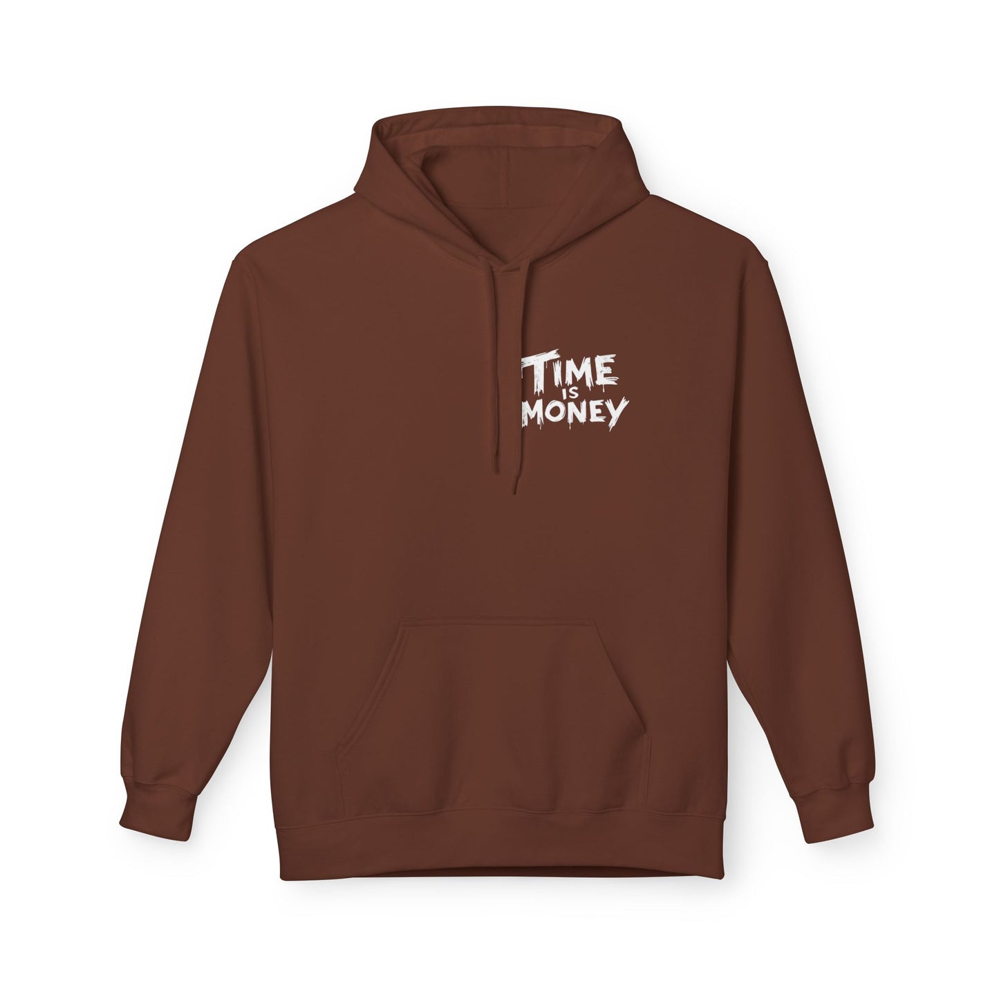 Time Is Money Hoodie — Retro Clock & Cash Graphic Pullover