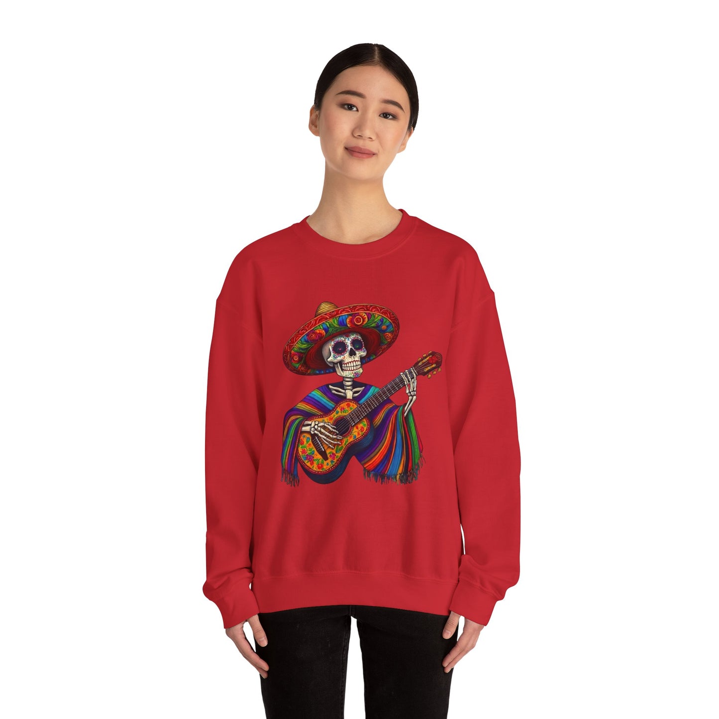Day of the Dead Skeleton Guitar Sweatshirt