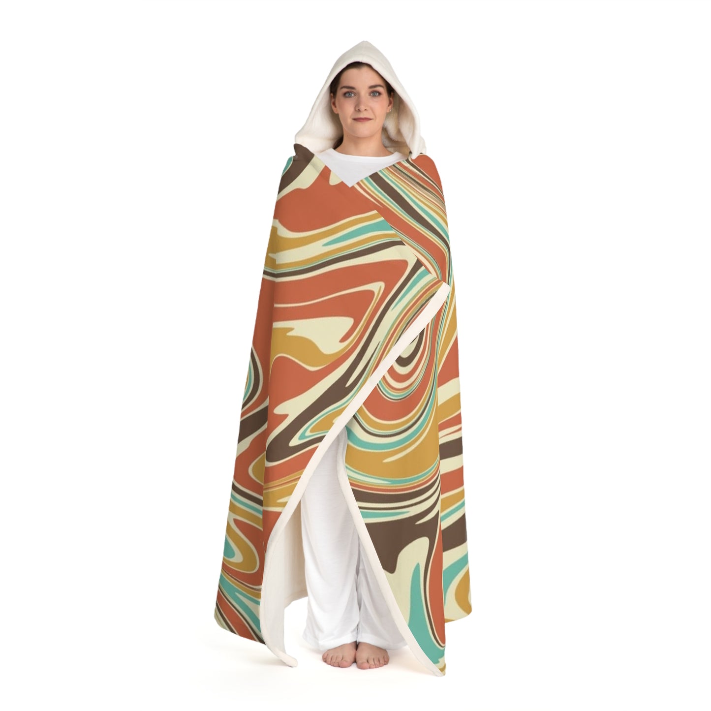 Hooded Sherpa Fleece Blanket