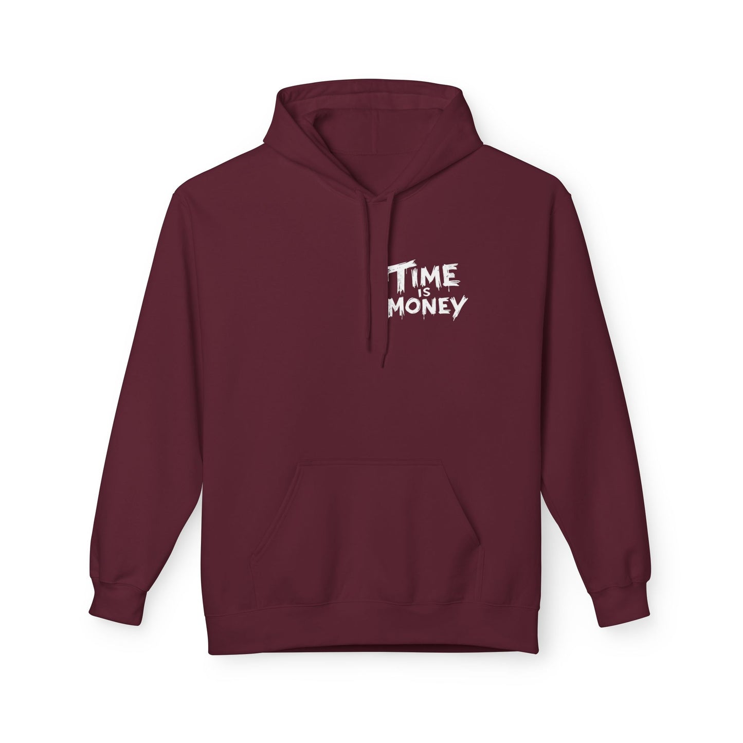 Time Is Money Hoodie — Retro Clock & Cash Graphic Pullover