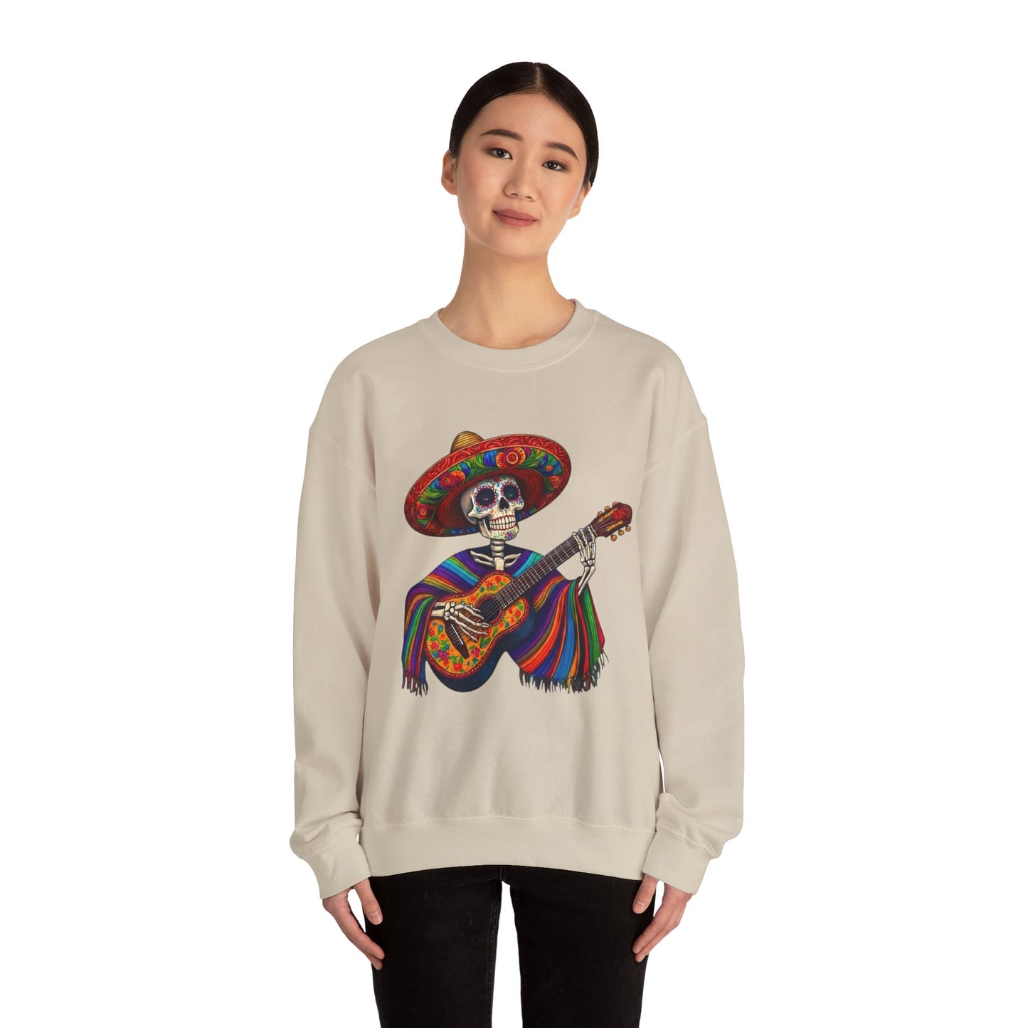Day of the Dead Skeleton Guitar Sweatshirt