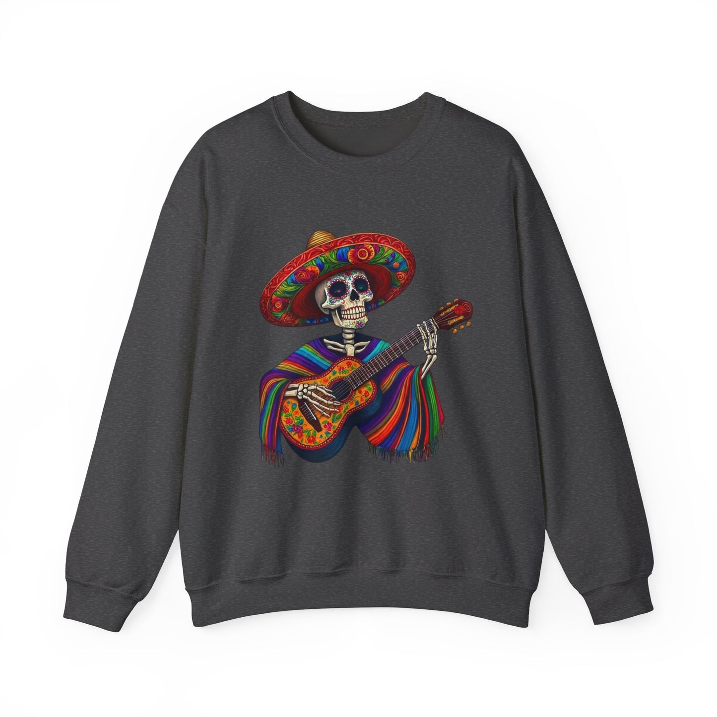 Day of the Dead Skeleton Guitar Sweatshirt