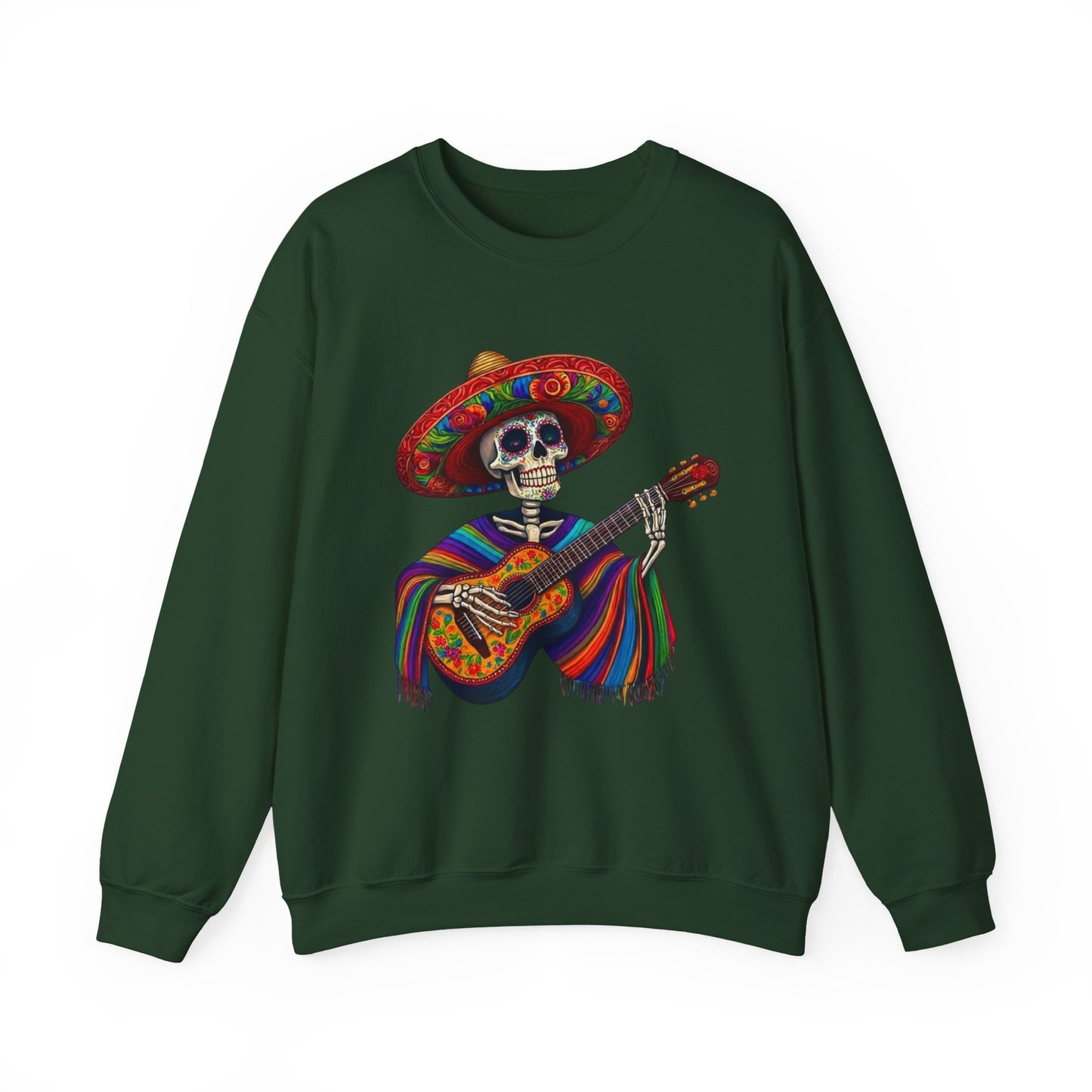 Day of the Dead Skeleton Guitar Sweatshirt