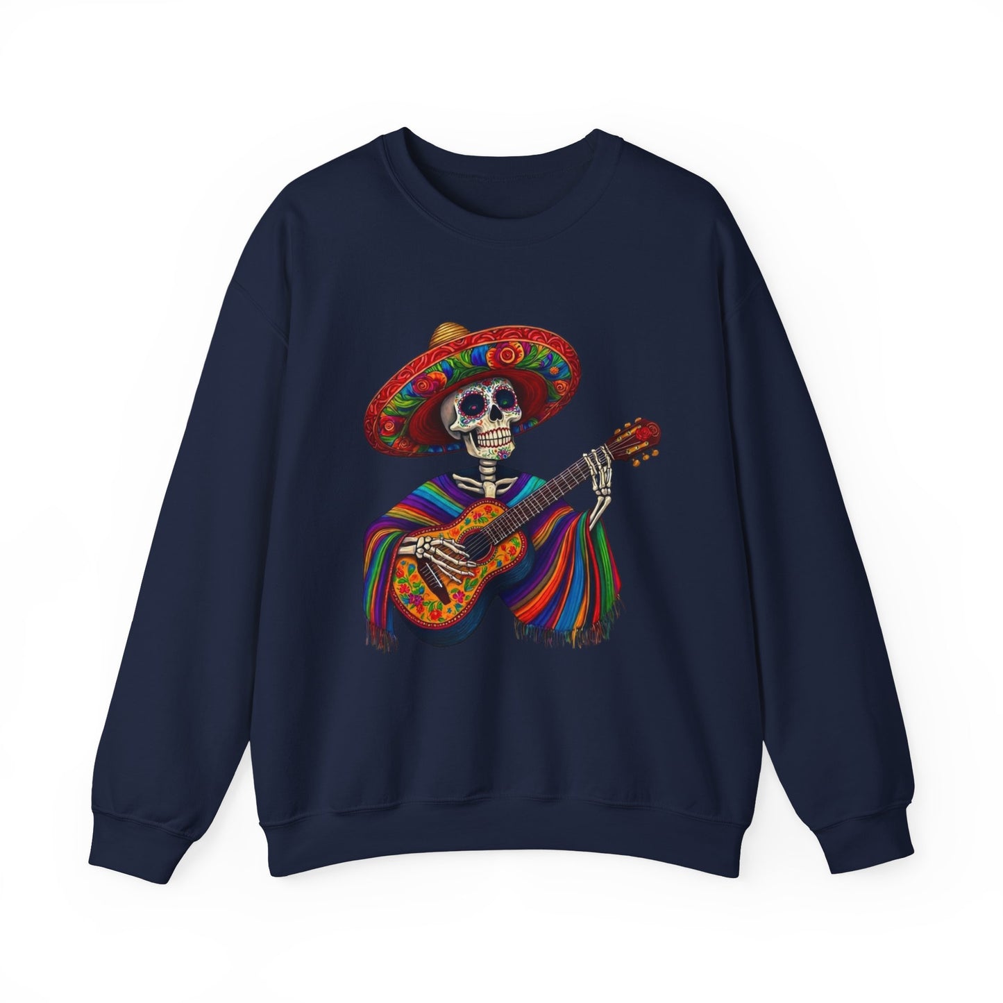 Day of the Dead Skeleton Guitar Sweatshirt