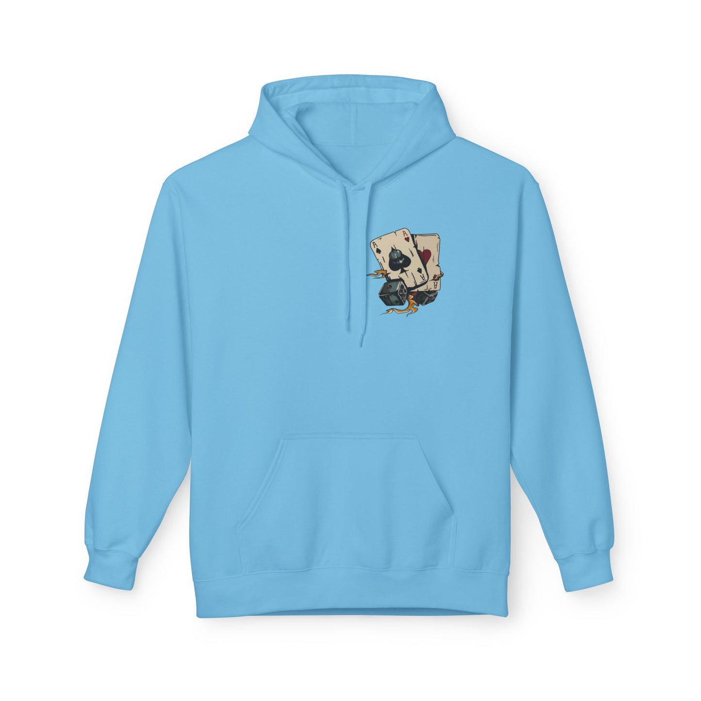Ace of Spades Hoodie — Retro Tattoo Card & Dice Graphic Hoodie