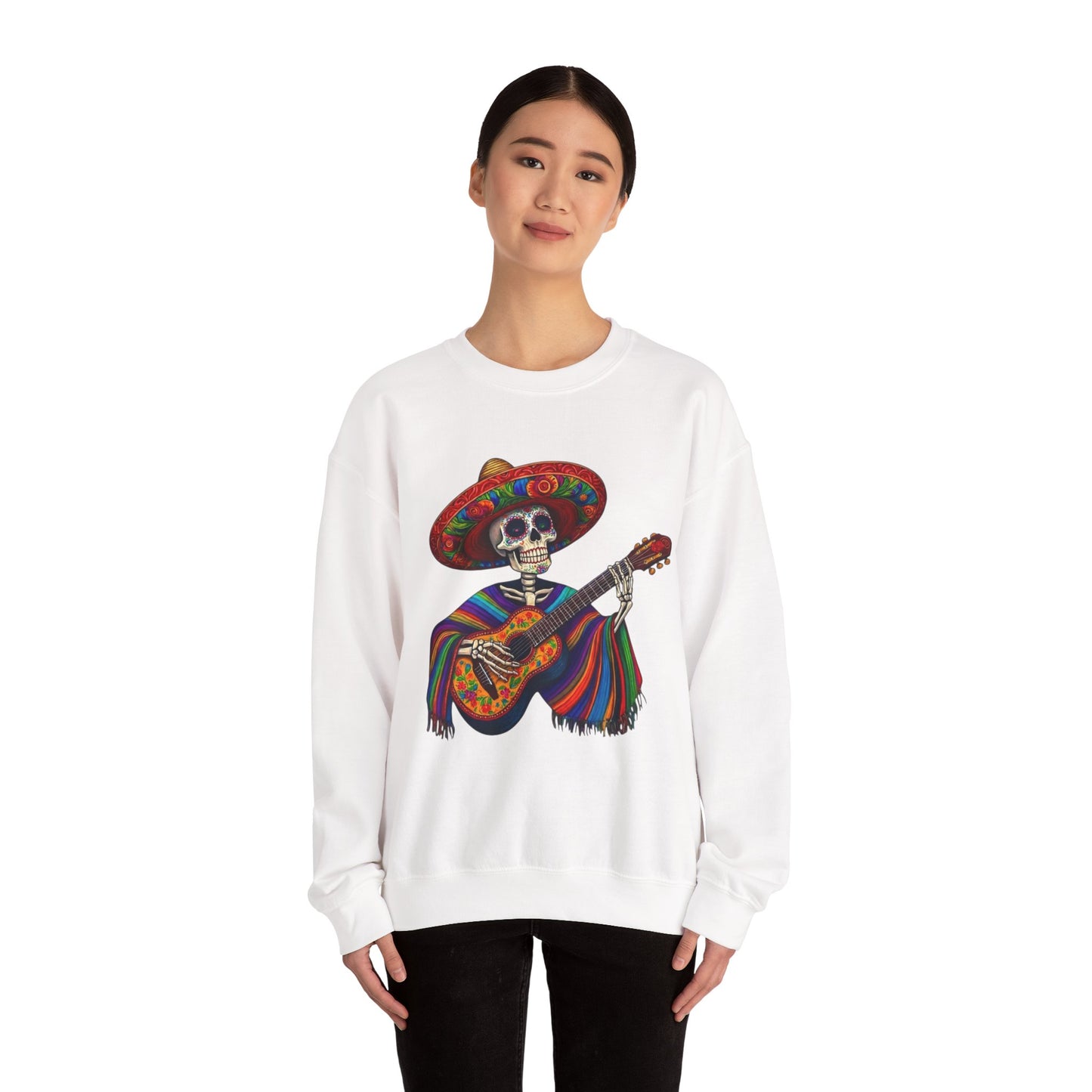 Day of the Dead Skeleton Guitar Sweatshirt