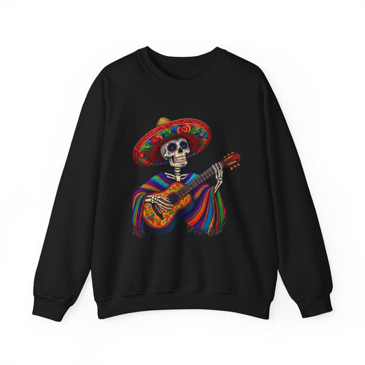 Day of the Dead Skeleton Guitar Sweatshirt