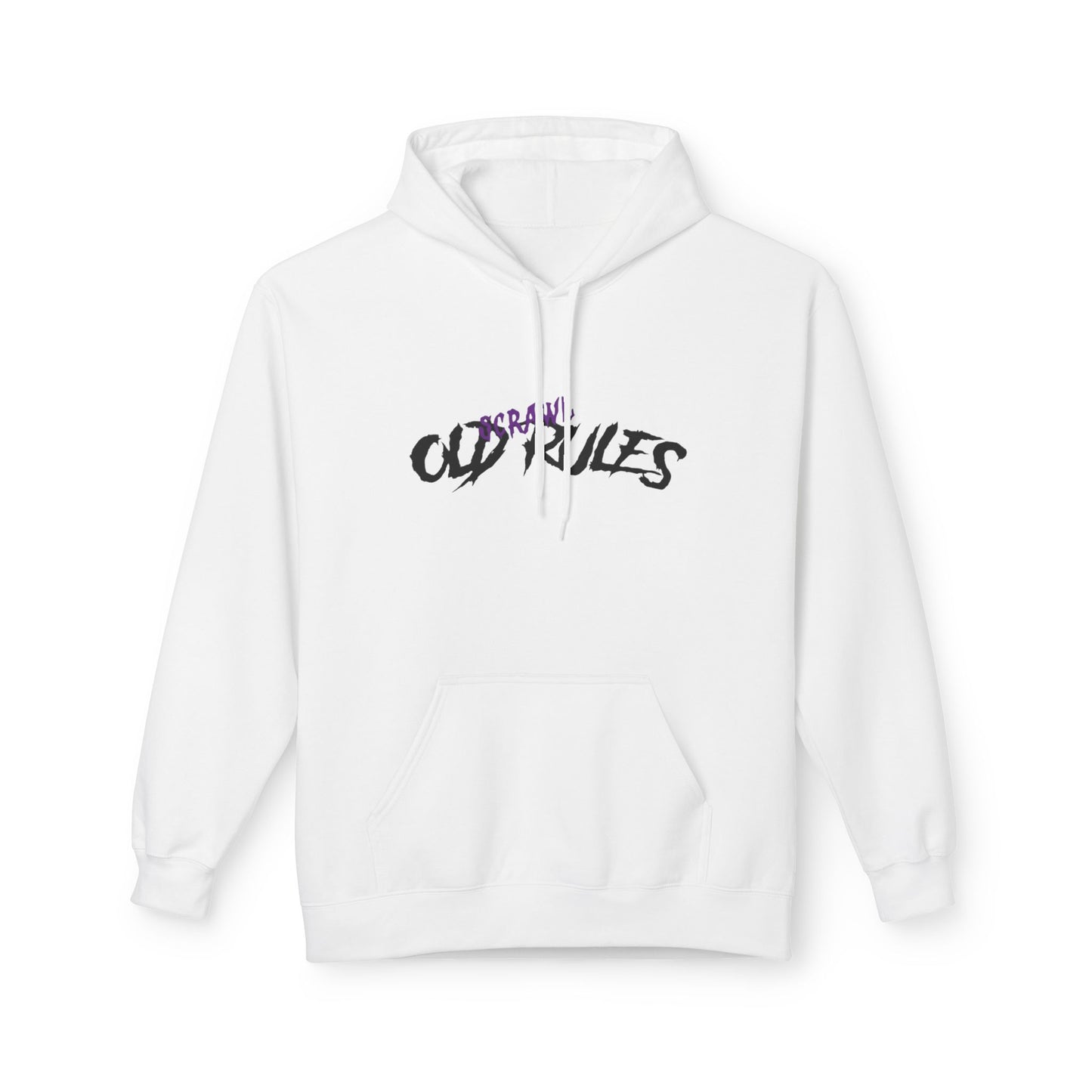 Bad Rules Teddy Hoodie — Edgy Grunge Purple Bear Graphic Hoodie