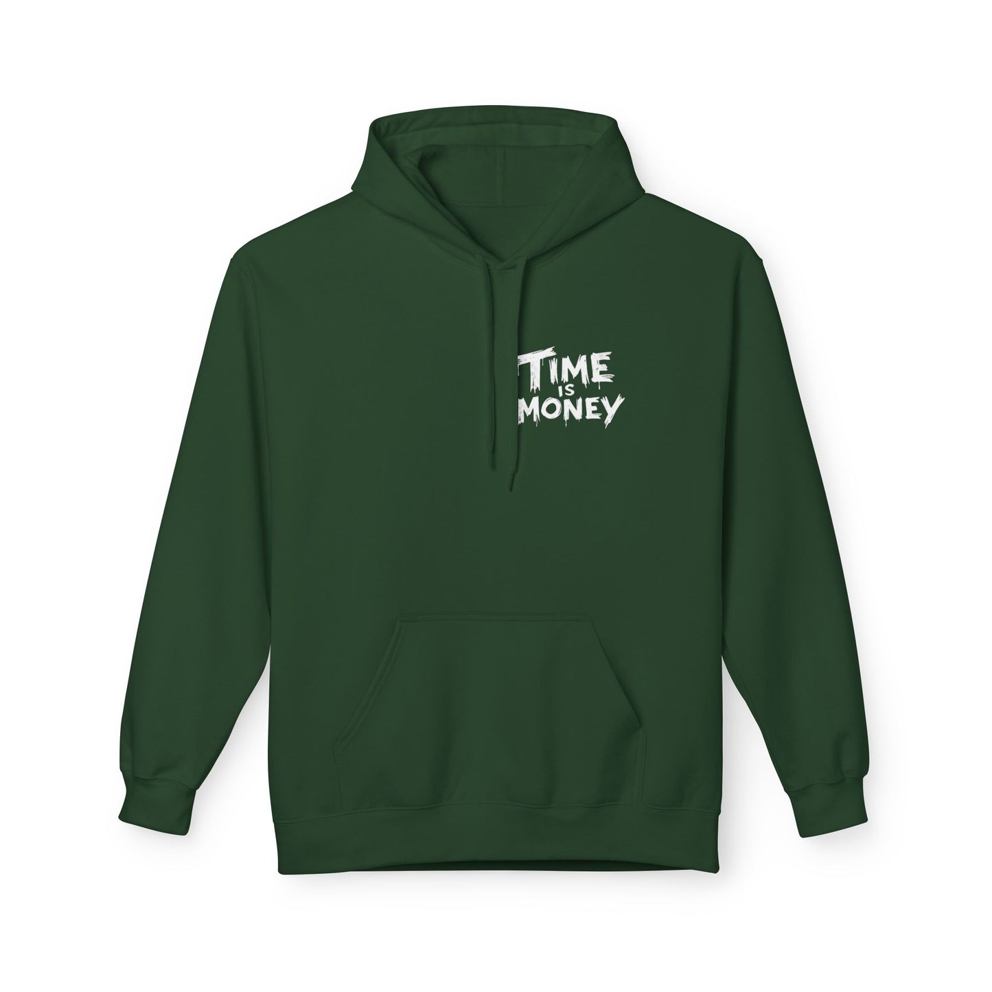 Time Is Money Hoodie — Retro Clock & Cash Graphic Pullover