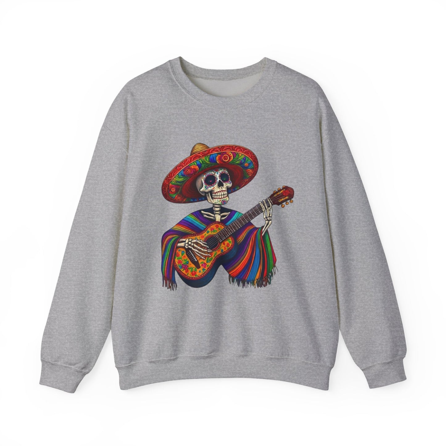 Day of the Dead Skeleton Guitar Sweatshirt