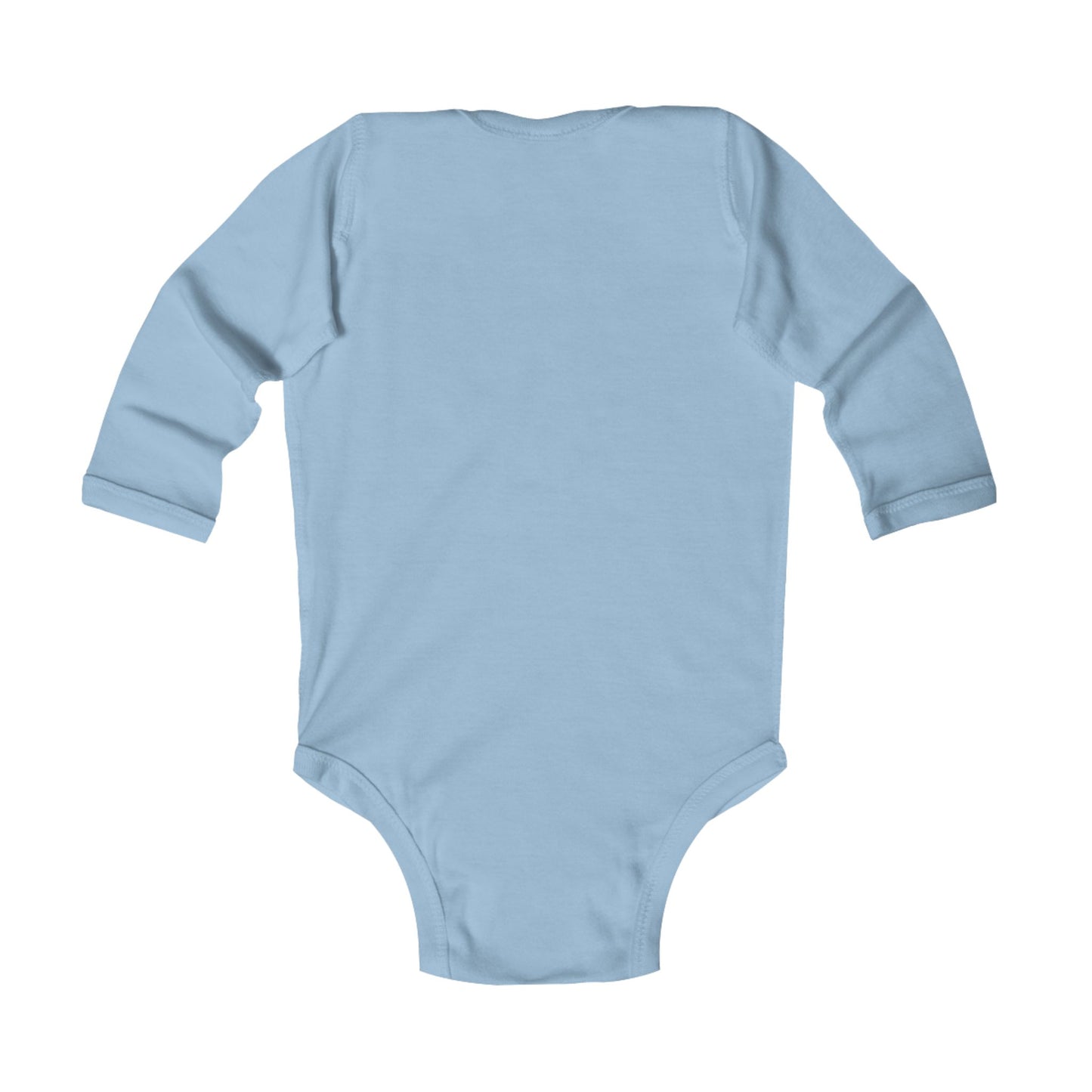 Infant Bodysuit — Cute Shark 'Nom Nom!' Long Sleeve Baby Onesie