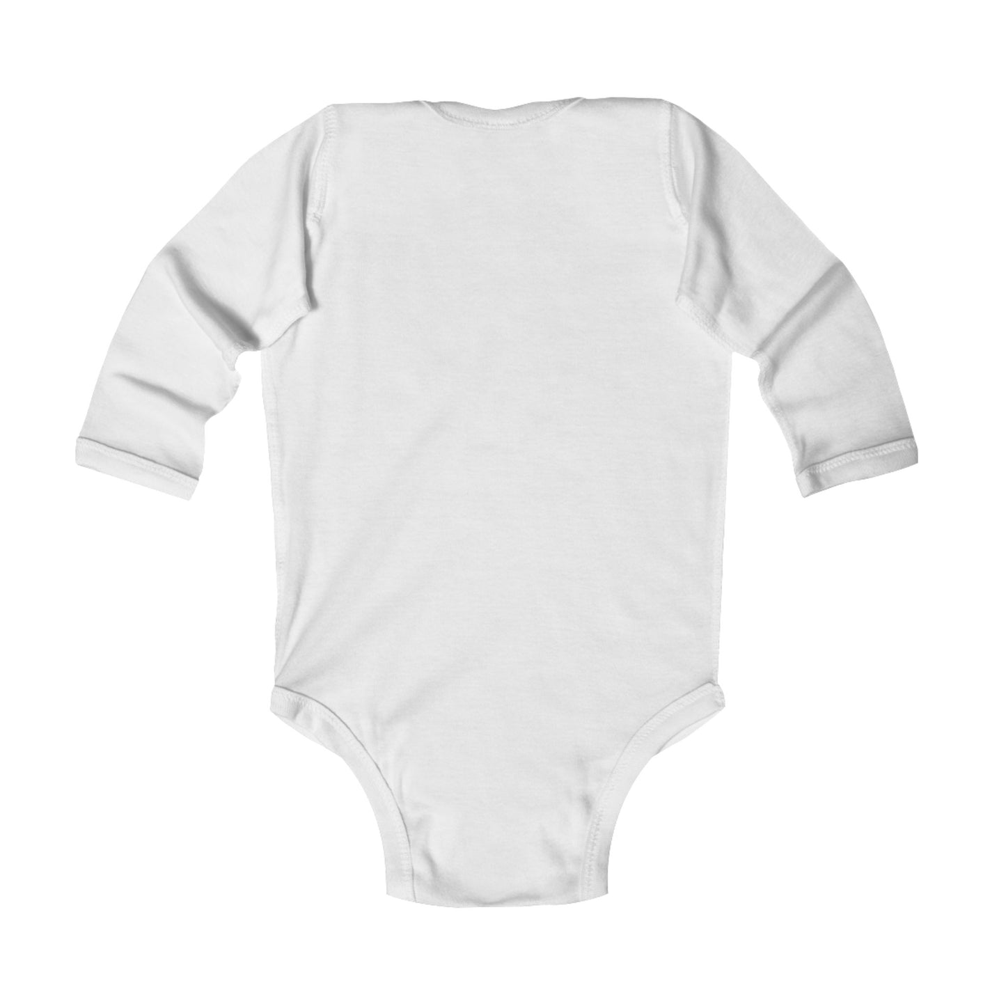 Infant Bodysuit — Cute Shark 'Nom Nom!' Long Sleeve Baby Onesie
